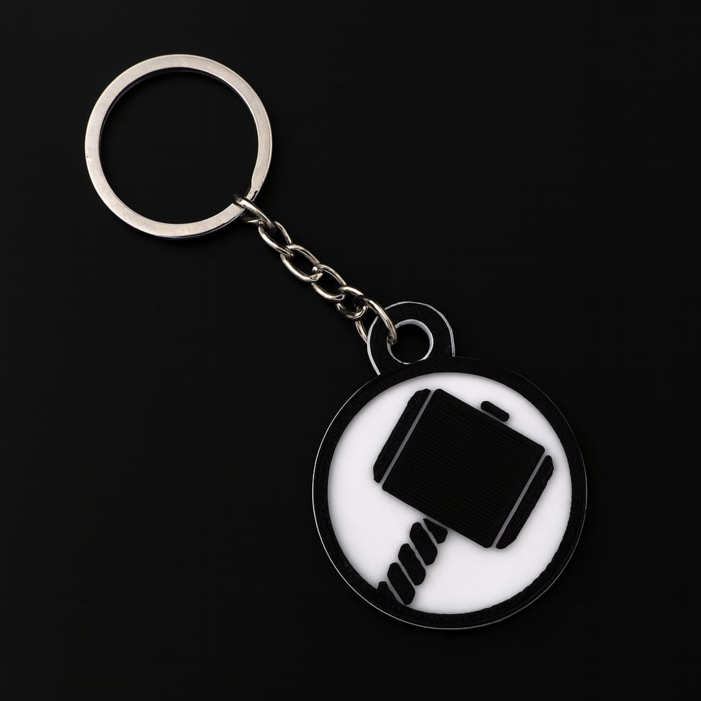 Thor’s Hammer (Mjolnir) Keychain – 3D Printed Mini Hammer