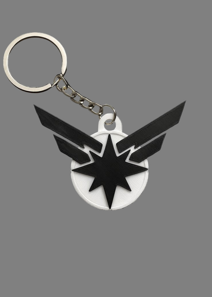 Captain Marvel Star Keychain – 3D Printed Logo